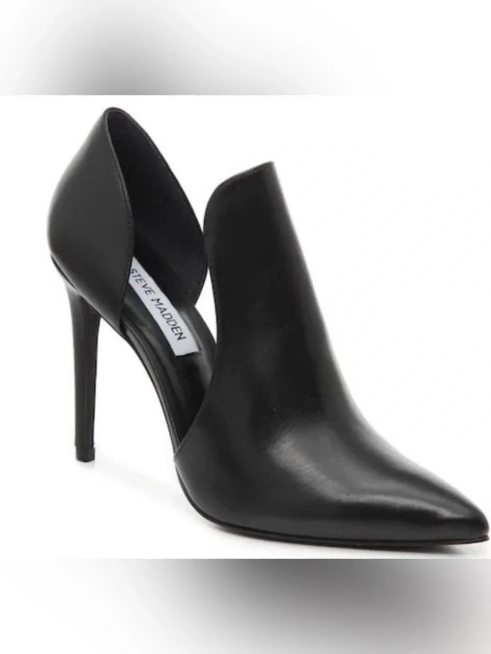 Steve Madden Dolly Black Pointed High Heel D'Orsay Pump
